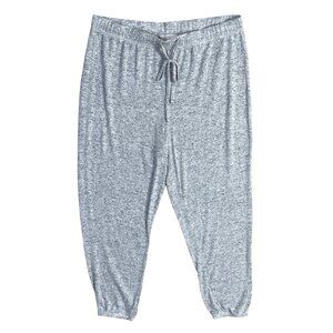 Loft Sleep Jogger Pants Grey Marled Size L Large Soft Pull-On Lounge Pajama